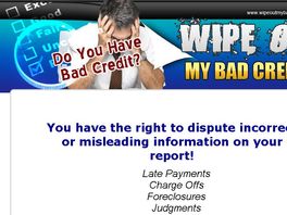 Go to: Wipe Out My Bad Credit!