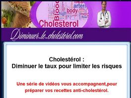 Go to: Cholesterol: diminuer le taux pour limiter les risques