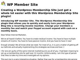 Go to: Wp Member Site - 75% Commission