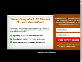 Go to: Faster Computer In 20 Minutes, Guaranteed!