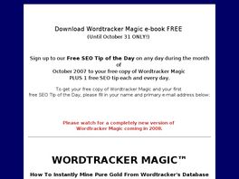 Go to: Wordtracker Magic.