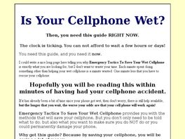 Go to: Emergency Tactics To Save Your Wet Cellphone.