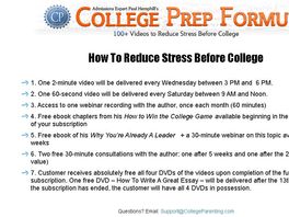 Go to: College Prep Formula: Over 100 Videos To Reduce Stress Before College