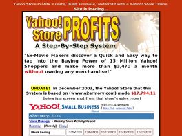Go to: Yahoo Store Profits.