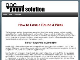 Go to: How To Lose A Pound A Week