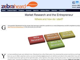 Go to: Market Research For Entrepreneurs