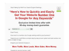 Go to: Secrets of Number One Google Rankings
