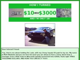 Go to: How An 18 Year Old Turned $10 Into $3000.