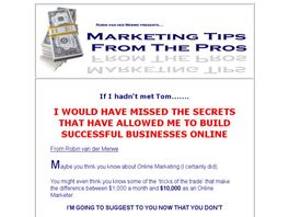 Go to: Marketing Tips From The Pros.