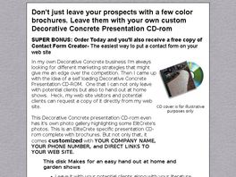 Go to: Decorative Concrete Presentation Cd-rom