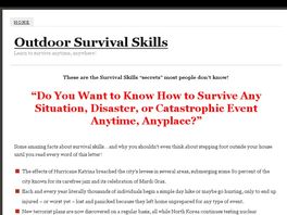 Go to: Ultimate Survival Skills - Secrets To Staying Alive Anytime, Anywhere!