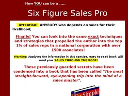 Go to: Six Simple Steps Simple Six Figures.