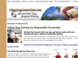 Go to: Happy Dog Connections - Online Dog Training And Wellness Center