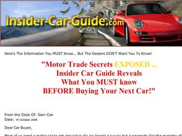 Go to: Motor Trade Secrets Exposed! - Insider Car Guide.