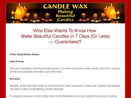 Go to: Candle Making Secrets Revealed