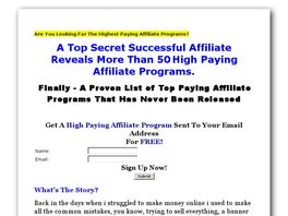 Go to: Cool Affiliate Profits - Over 50 High Paying Affiliate Programs