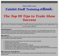 Go to: The Top 99 Tips To Trade Show Success EBook.