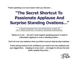 Go to: Massive Conversions On This Public Speaking Product