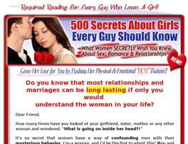 Go to: 500 Secrets About Girls Every Guy Should Know