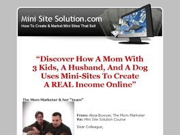 Go to: Mini Site Solution ~ How To Create And Market Mini Sites That Sell