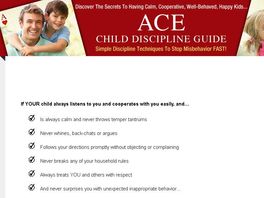 Go to: Ace Child Discipline Guide Ebook - 65% Payout!