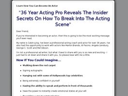 Go to: Instant Acting Tips-How to Become a Hollywood Actor or Actress