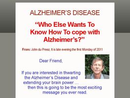 Go to: Alzheimer's Disease - My Story