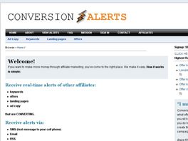 Go to: Conversion Alerts - Premier Notification Service For Affiliates.