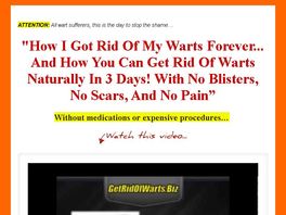 Go to: Get Rid Of Warts Naturally & Forever For 65% Commision
