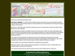 Go to: Australian Horse Racing Systems