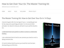 Go to: The Master Training Kit - The Best Get Over Your Ex Product