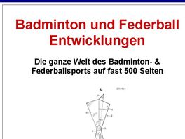 Go to: Badminton, Federball Entwicklungen Und Technik