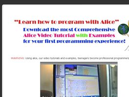 Go to: Alice Programming Video Tutorial.