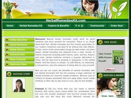 Go to: Herbal Remedies Kit For Common Health Problems!
