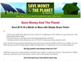 Go to: Save Money and The Planet