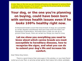 Go to: How Healthy Is Your Dog.