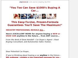 Go to: The Car Buyer's Secret Weapon.