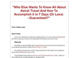 Go to: Real Astral Travel In 7 Days