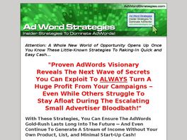 Go to: Ad Word Strategies.