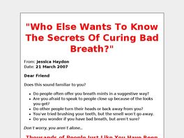 Go to: Bad Breath Secrets