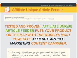 Go to: Auafeeder - A Must-have Wordpress Plugin For Affiliate Program Vendors