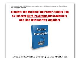 Go to: Auction Investigator - Uncovers Untapped Niches On EBay(R).