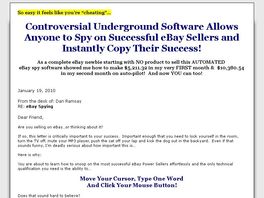 Go to: Spy on eBay<sup>®</sup> Sellers! Instantly Copy Their Success!!