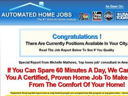 Go to: Automated Home Jobs - Earn Huge Paychecks!