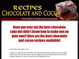 Go to: Chocolate And Cocoa Recipes Guide