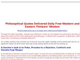 Go to: Quotes From Western And Eastern Thinkers.