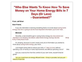 Go to: Home Energy Saving Secrets