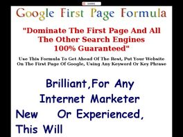 Go to: Google First Page Formula.