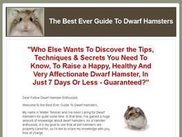 Go to: The Best Ever Guide To Dwarf Hamsters