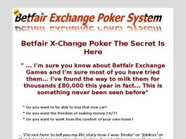 Go to: Betfair Exchange Startegy Earn Â£80 An Hour.